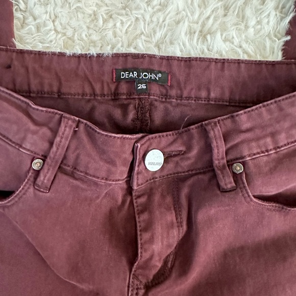 Dear John cuffed ankle deep plum pants Size 26 - Picture 4 of 5
